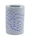 (2) Ceramic Solar Patio Garden Table Pillar W 7-COLOR Changing Led Light. Fixed Price $14.28.