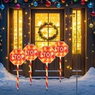 Wonder Solar Christmas Garden Stake Lights, Santa Stop Here Sign 4 Pack. Fixed Price $14.61.