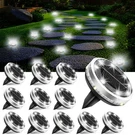 Solar Ground Lights Outdoor 12 Pack Waterproof Upgraded Flat Garden Lig.... Fixed Price $44.89.