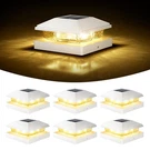Volisun 4X4 Solar Fence - Post Lights 6PACK, Cap Outdoor Waterproof,. Fixed Price $44.46.