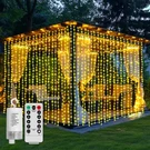 Curtain Lights Battery Operated * 10FT 300LED Waterfall With 8 Modes.... Fixed Price $33.16.