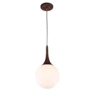 Woodbridge Lighting Alicia 1-LIGHT Steel & Glass Mini Pendant Walnut/opal Led. Fixed Price $45.00.