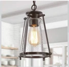 Gepow Farmhouse Pendant Light Oil Rubbed Bronze Seeded Glass Ceiling. Fixed Price $24.99.