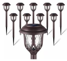 Excmark 10 Pack Solar Outdoor Decorative Pathway LIGHTS(M437). Fixed Price $41.99.