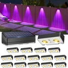 Solar Fence Lights 16 Pack, Warm White, Cool And Rgb Color Glow Led Lamp,. Fixed Price $121.15.