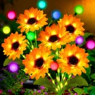 Solar Garden LIGHTS-4 Pack Sunflowers With Multicolor Changing Swaying Fir. Fixed Price $72.99.