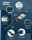 Lovus Solar Street Light 2 Pack 6000LM Led Power Lamp Outdoor. Fixed Price $145.00.
