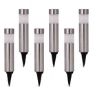 Sunwind Solar Bollard Lights Outdoor - 6 Pack Stainless Steel Warm White Led. Fixed Price $61.35.