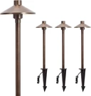 Solid Brass Low Voltage Pathway Lights (6.7'' Shade, 21.9'' Tall), 12V Ac/dc Hea. Fixed Price $289.99.