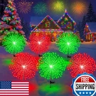 Tujoe 6 Pcs Christmas Solar Firework Stake Lights 180 Led Modes Waterproof. Fixed Price $68.02.