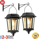 Hanging Solar Lanterns Outdoor, 2 Pack Glass Lights Waterproof, Au. Fixed Price $43.95.
