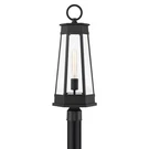 Savoy House Payne 1LT Outdoor Post Lantern, Matte Black/clear Beveled 5-209-BK. Fixed Price $358.00.