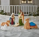 Open Box 6-PIECE Led Nativity Scene Holiday Decoration By Home Accents. Fixed Price $125.00.