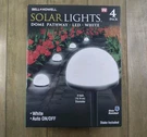 Bell + Howell Outdoor Solar Powered Dome Pathway Lights Led 4. Fixed Price $19.95.