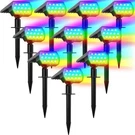 Welalo Solar Changing Spot Lights Outdoor, 10 Pack, Multicolor. Fixed Price $108.73.