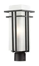 Abbey 1-LIGHT Outdoor Post Mount Fixture In Rubbed Bronze. Fixed Price $206.00.