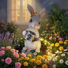 Unique Solar-powered Rabbit Figurine Ideal Easter Gift & Garden Decoration. Fixed Price $25.49.