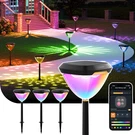 Smart Solar Pathway Lights SP6 Color-changing Outdoor Decor (4 Pack). Fixed Price $217.99.