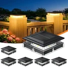 Solar Post Cap Lights 6 Pack 4X4 3.5X3.5 Waterproof Black TPC019 Ensli Outdoor. Fixed Price $59.99.