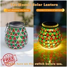 Starsoul Solar Lanterns 2PK Mosaic Hanging Outdoor Waterproof Garden. Fixed Price $52.99.