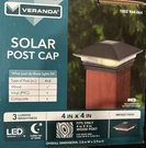 New Veranda 1002 964 064 Bronze Integrated Led Durable Solar Post Cap 4X4. Fixed Price $12.00.
