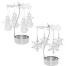 2PCS Rotary Candle Holder Spinning Tea Light Silver Christmas S.... Fixed Price $20.58.