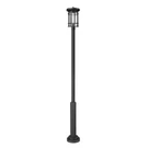 Z-lite Jordan 1LT 12" Outdoor Post Mount, Black/clear Seedy 570PHXL-5010P-BK. Fixed Price $1200.20.