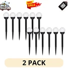 2 Set Mainstays Solar Led Path Light Crackle Glass Ball 3 Lumens Each 6PK Black. Fixed Price $42.99.