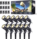 12 Pack 5W Led Landscape Spotlights, 2900K Warm White, Waterproof Outdoor. Fixed Price $199.99.