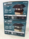 (set Of 2) Veranda 4X4 Solar Post Cap Black Led Fence Deck Outdoor Lights. Fixed Price $23.99.