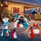Wonder Garden Christmas Metal Yard Stakes, 7 Pack Angel Nativity. Fixed Price $32.62.
