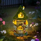 Geyueya Home Fairy Garden House With Solar Light, Outdoor Figurine Green. Fixed Price $44.19.