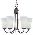 Maxim Logan 5 Light Iron Chandelier Oil Rubbed Bronze Finish Frosted Glass. Fixed Price $99.00.