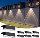 : 8 Pack Solar Fence Lights Outdoor IP65 Waterproof Led Deck Railing. Fixed Price $33.72.