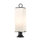 Z-lite Sana Light Outdoor Pier Mount, Black/white Opal 593PHBR-553PM-BK. Fixed Price $224.99.