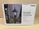 New Portfolio Outdoor Post Lantern Matte Black Traditional Light # 0356742 Nib. Fixed Price $40.50.