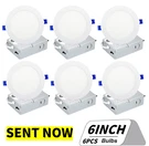 Recessed Lighting 6 Inch, Ultra-thin Led Ceiling Lights, 3CCT Canless Downlight. Fixed Price $37.50.