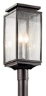 Kichler 49388 Old Bronze Manningham 3-LIGHT Pier Post Lamp Clear Seeded Glass. Fixed Price $534.88.
