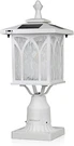 Solar Post Light - White Cast Aluminum Fixture For Yard & Garden Cor. Fixed Price $141.99.