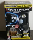 Ontel Night Hawk Super Bright 450 Lumen Led Outdoor Indoor Security Spotlight. Fixed Price $29.00.
