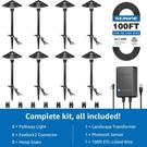 Read Sunvie Landscape Lighting Kit 8-PCS Led Outdoor Pathway Missing 100FT Wire. Fixed Price $120.00.
