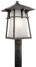 Kichler 49724WZC Beckett 1-LIGHT Outdoor Post Lantern Weathered Zinc. Fixed Price $489.99.