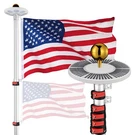 Apluschoice Ez Go Aluminum Rv Flag Pole Kit With Solar Light For Camping. Fixed Price $159.90.