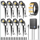 Zuckeo 8 Pack All-in-one Landscape Lights Kit Led Low Voltage Transformer, Wire. Fixed Price $85.00.