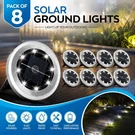 Solar In Ground Lights 8-PACK Led Garden Outdoor Buried Waterproof. Fixed Price $17.49.