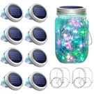 Sunkite Solar Mason Jar Lights Updated , 8 Pack 20 Led Waterproof Colorful. Fixed Price $30.99.