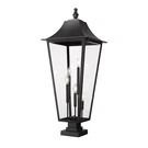 Z-lite Gannon 5LT 41" Outdoor Pier Mount, Black/beveled 5008PHXXLS-SQPM-BK. Fixed Price $923.10.