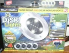 Bell Howell Disk Lights Solar Weatherproof Led Outdoor+ STAKES-4 Pack. Fixed Price $20.00.
