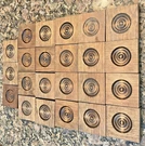 Pine Post Caps Lot Of 23 Design 3.5 By Brown Pre-stained No Holes. Fixed Price $33.50.