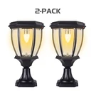 Kendal Outdoor 2 Pieces Solar Post Lights Waterproof Pillar W/ Glass. Fixed Price $139.99.